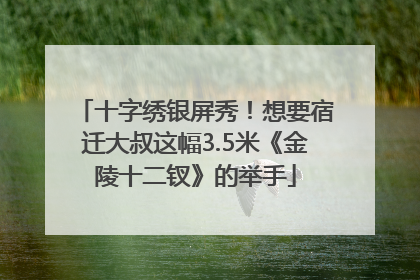 十字绣银屏秀！想要宿迁大叔这幅3.5米《金陵十二钗》的举手
